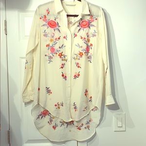 Button down Embroidered Zara Tunic